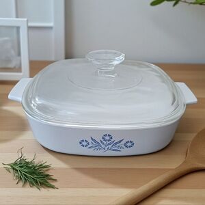 Vintage Blue Corningware Cornflower Dutch Oven With Lid 1 1/2